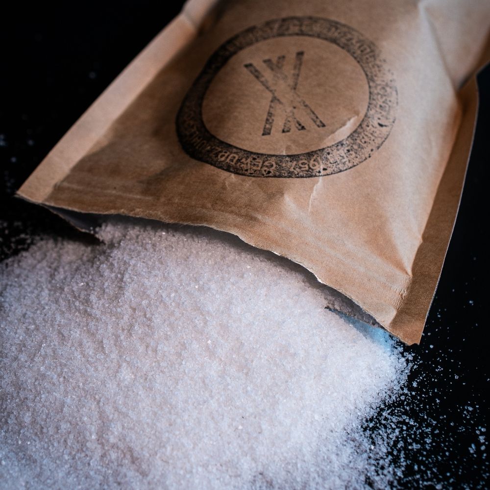 Detailaufnahme Meersalz fein, handgeschpft, Kroatien