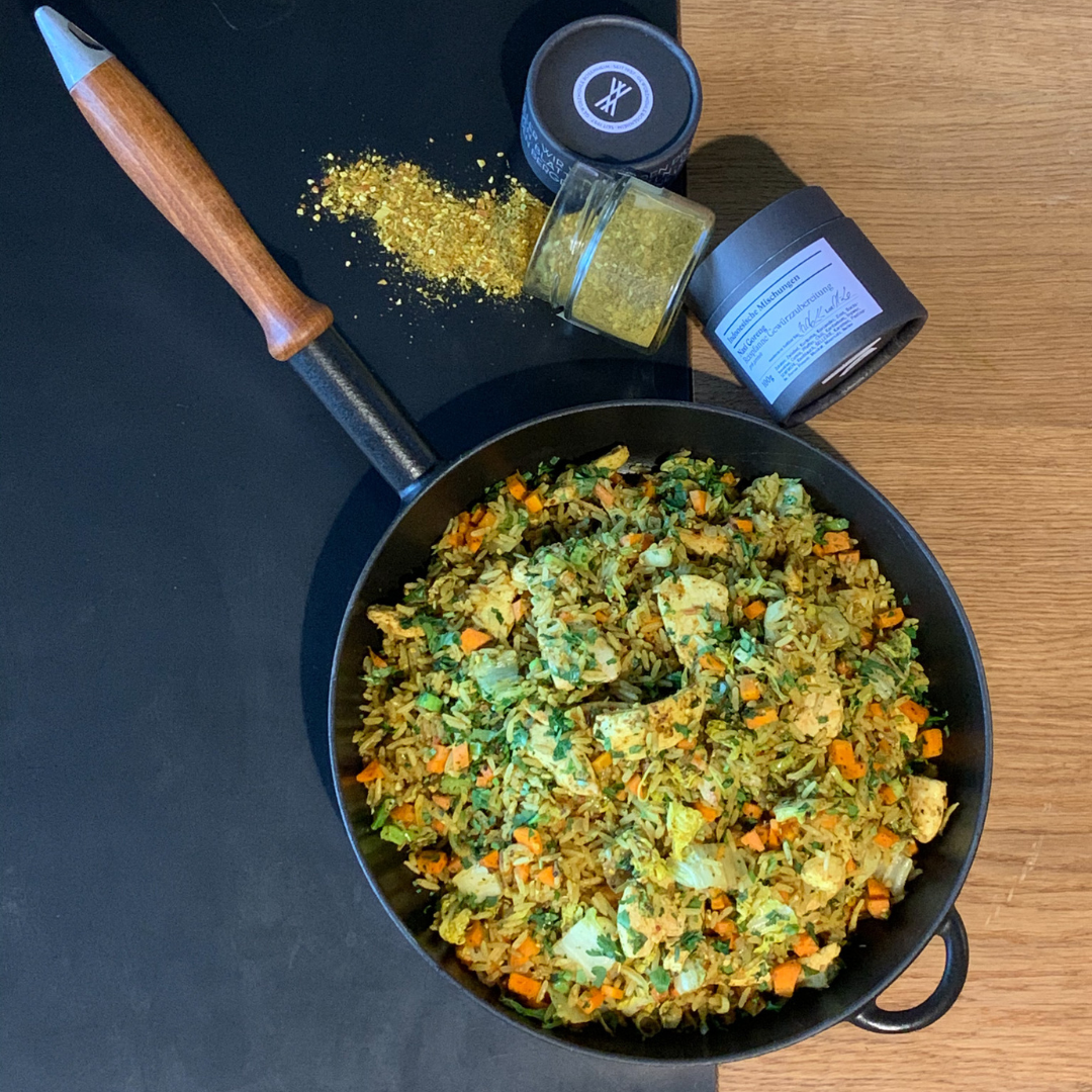 Nasi Goreng, Kurkuma Reispfanne