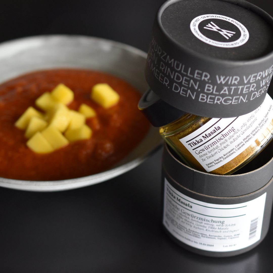Tikka Masala – Gewürzglas mit Gewürzdose 