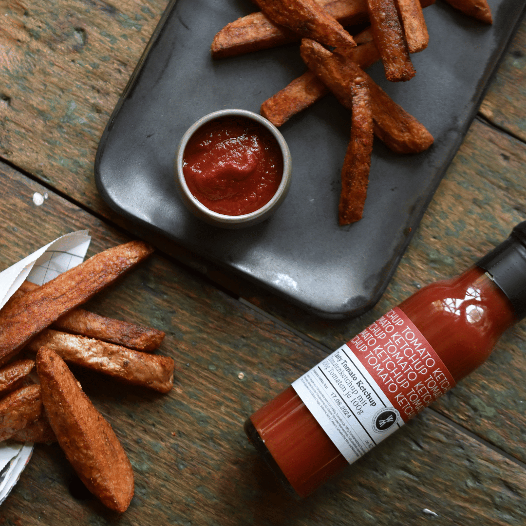 Süßkartoffel-pommes mit Pommesgewürz 