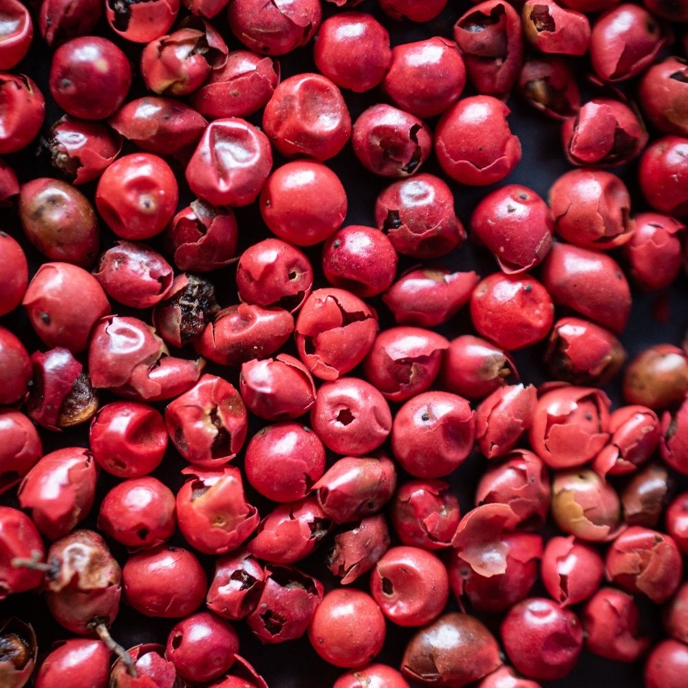 Detailaufnahme Rosa Pfeffer, Schinusbeere, Brasilien