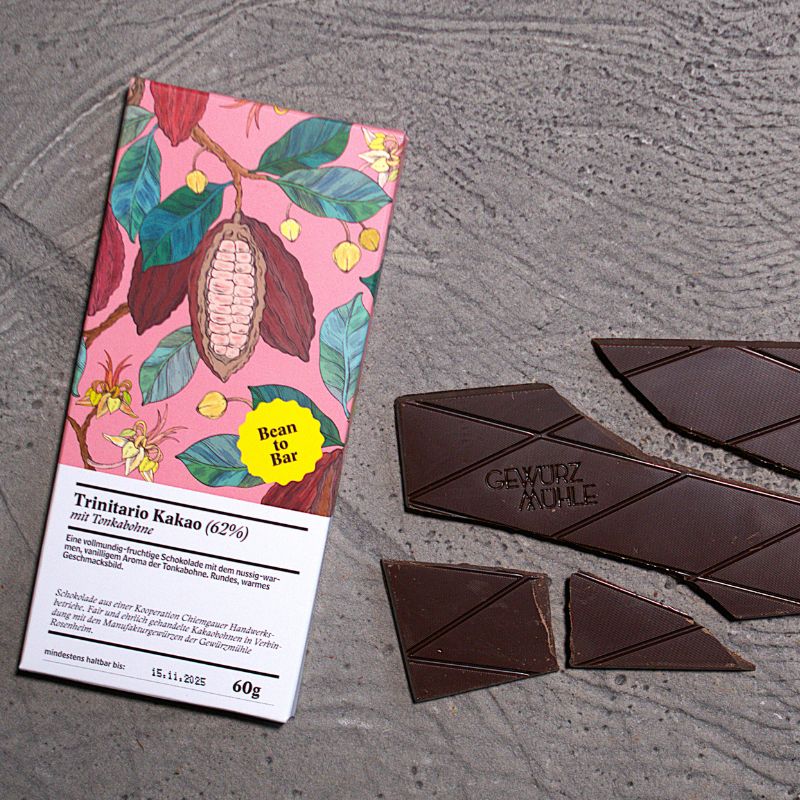 Trinitario Schokolade (62%) mit Tonkabohne