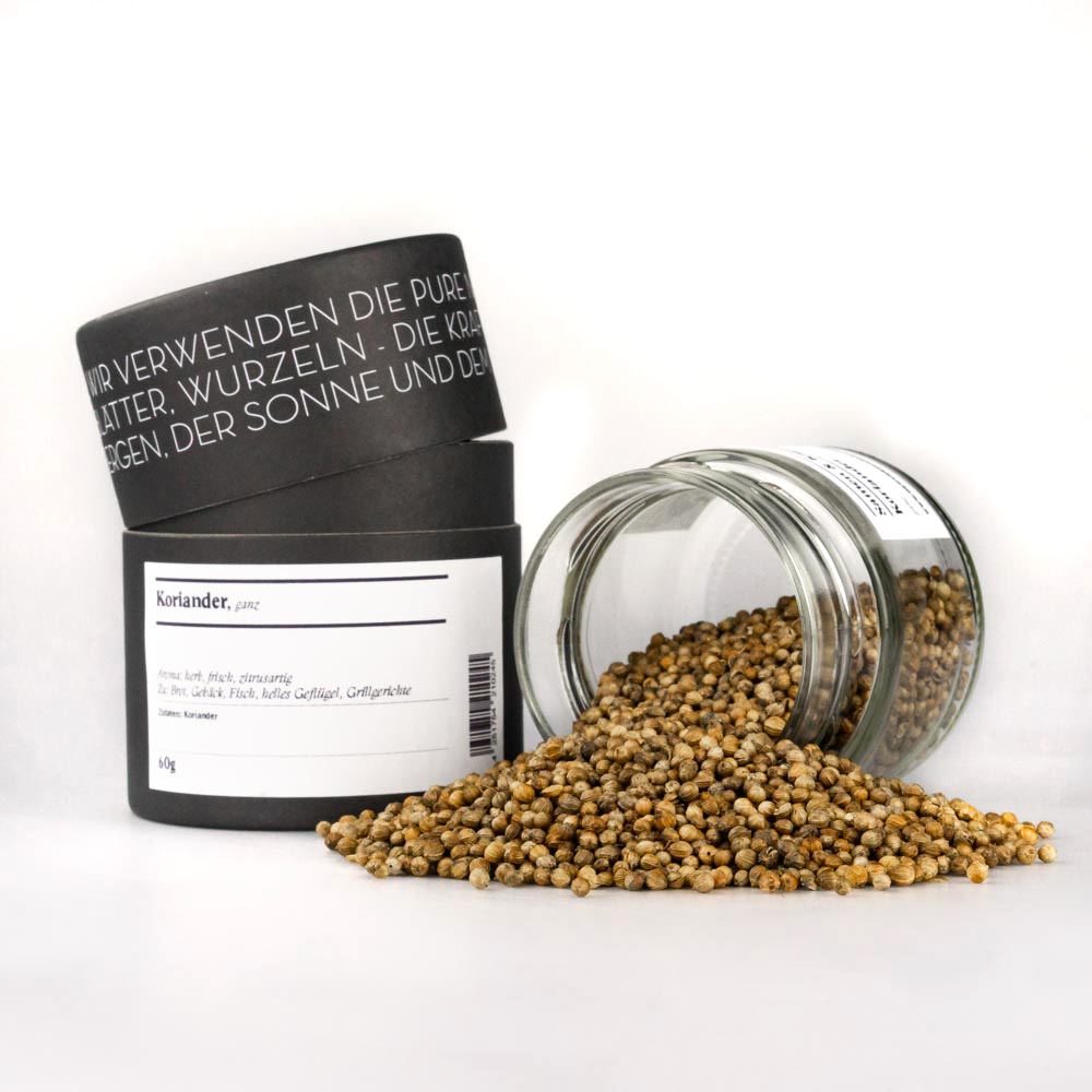 Koriander, ganz