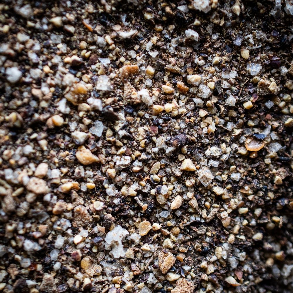 Detailaufnahme Steak Salz, Pfeffer, grob